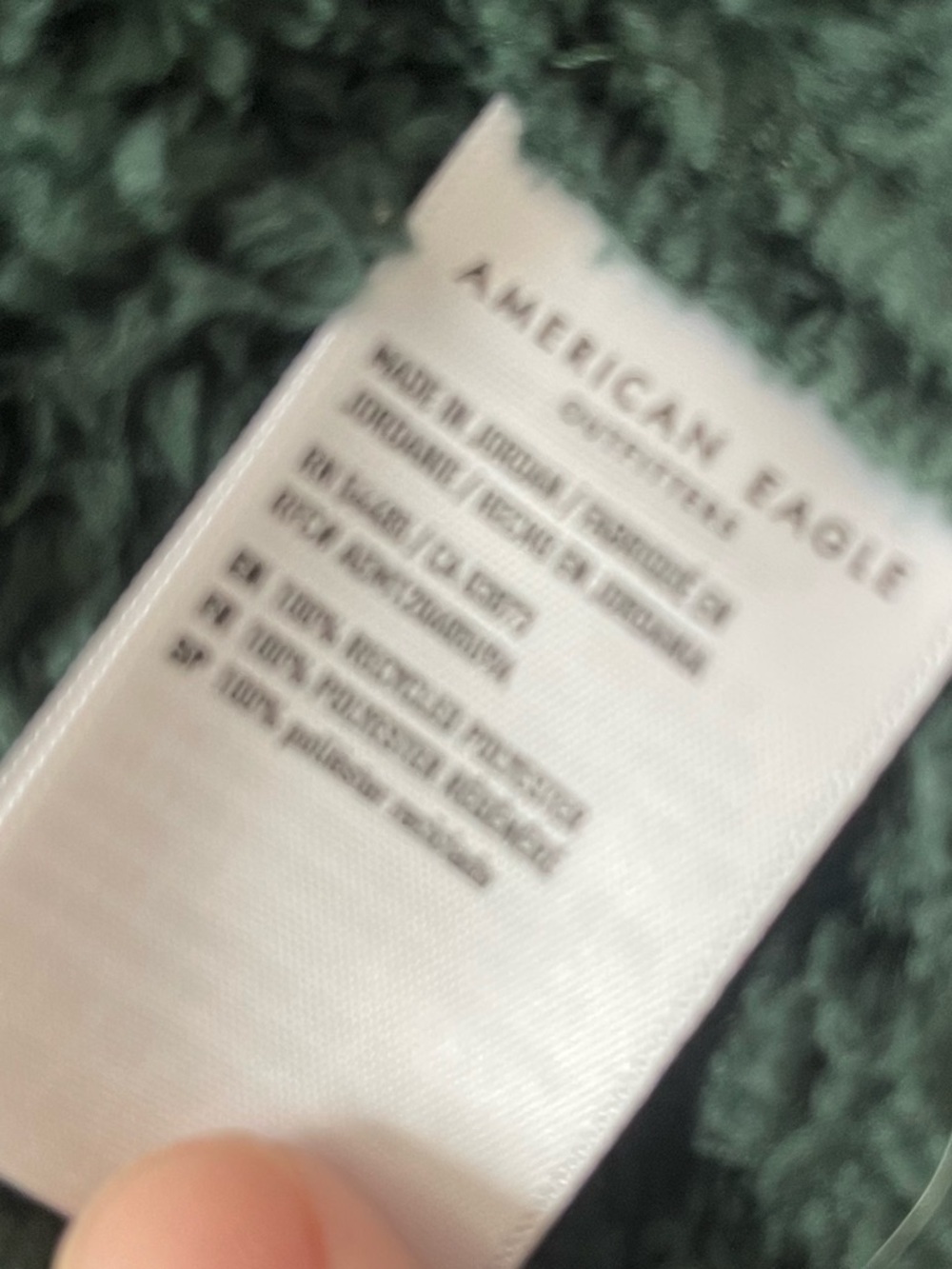 American Eagle Outfitters Green Sherpa Cable Half-Zip Sweater size medium new - Picture 8 of 8